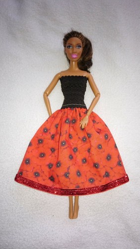 Barbie puppen glitzer kleid - puppen,