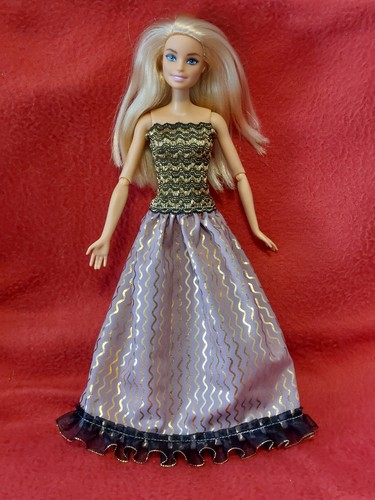 Barbie kleid gold schwarz - kleid,
