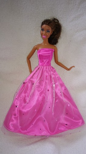 Barbie puppen kleid pink - kleid,