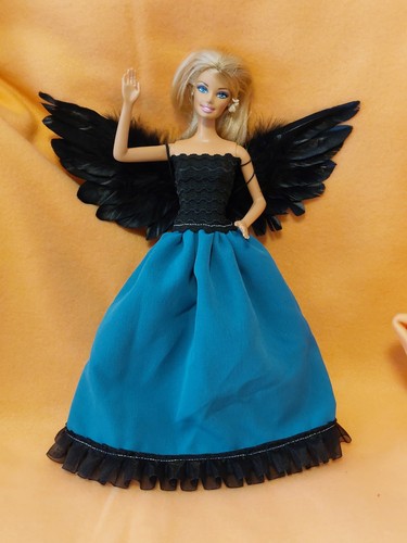 Barbie kleid dunkler engel fee - barbie,