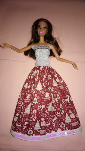 Barbie weihnachtskleid glitzer - barbie,