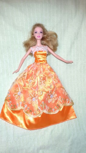 Barbie kleid orange prinzessin - barbie,