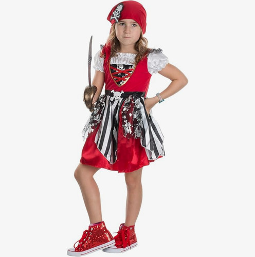 Kinderkostüm mädchen piratin - kinderkostüm,