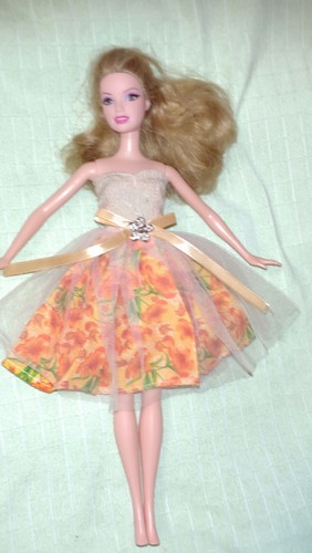 Barbie kleid prinzessin blumen - barbie,